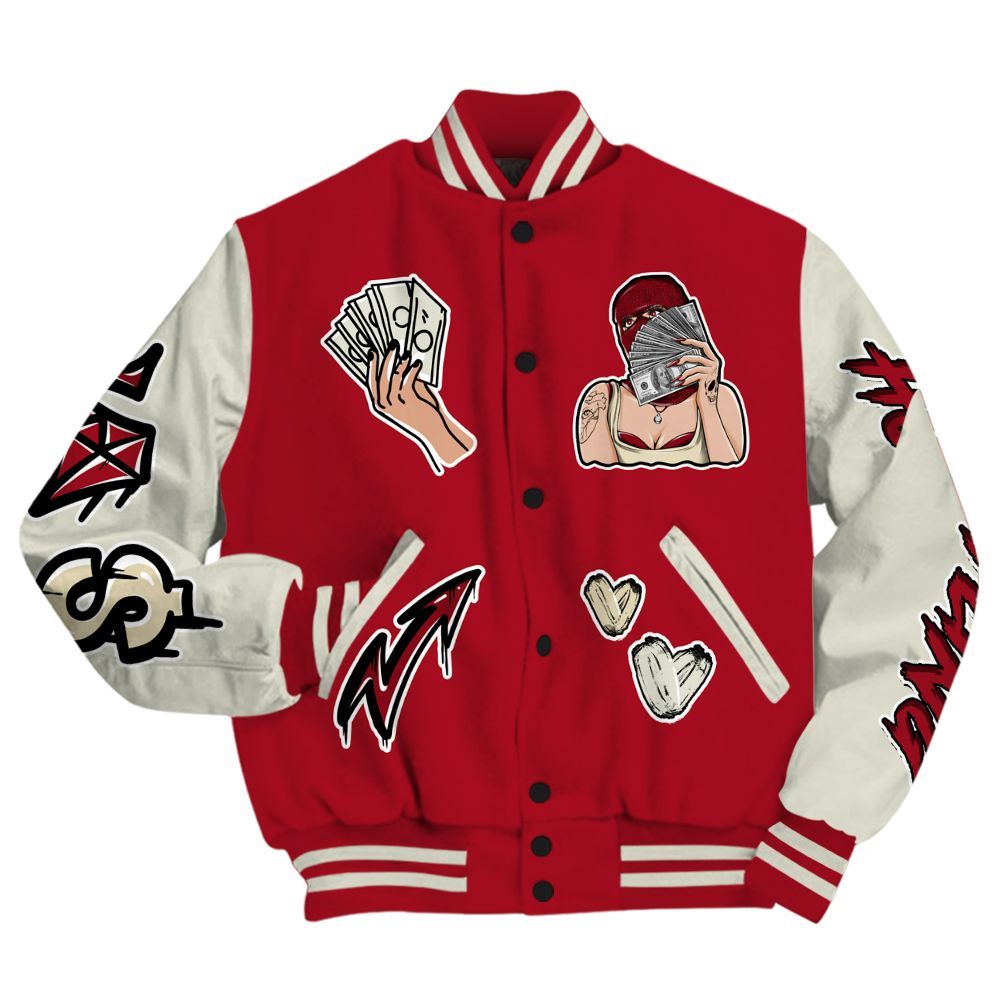 Varsity Jacket To Match 2025 High OG Cinnabar 1s - Hustling Unique All Over Print