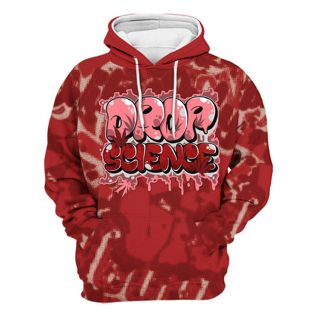Hoodie To Match Red Taxi 12s - Drop Science Street All Over Print