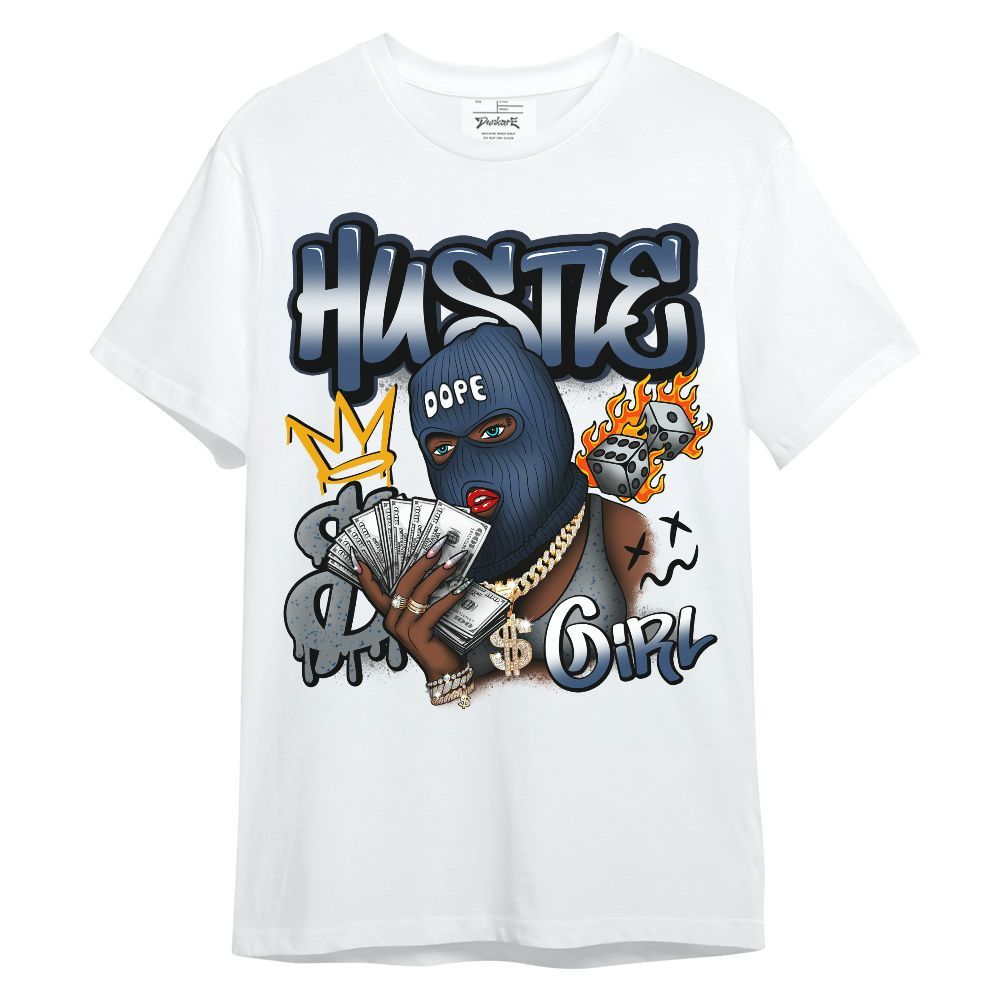 Shirt To Match Midnight Navy 4s - Money Hustles Girl Streetwear Unisex Shirt