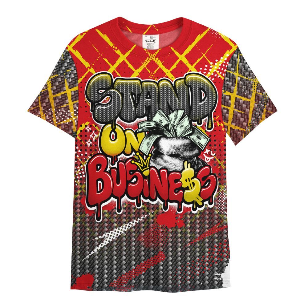 Shirt To Match Ferrari 14s - Halftone Stand Business Drip All Over Print