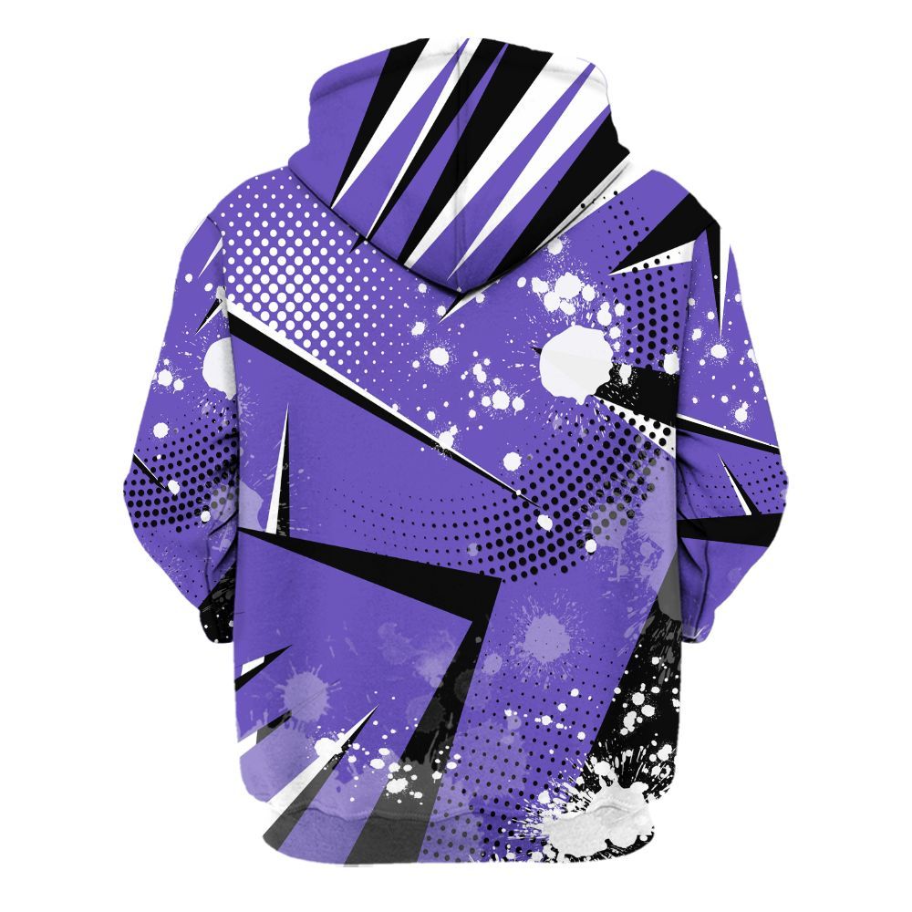 Hoodie To Match Field Purple 12s - Poly Trust No One Dripping All Over Print