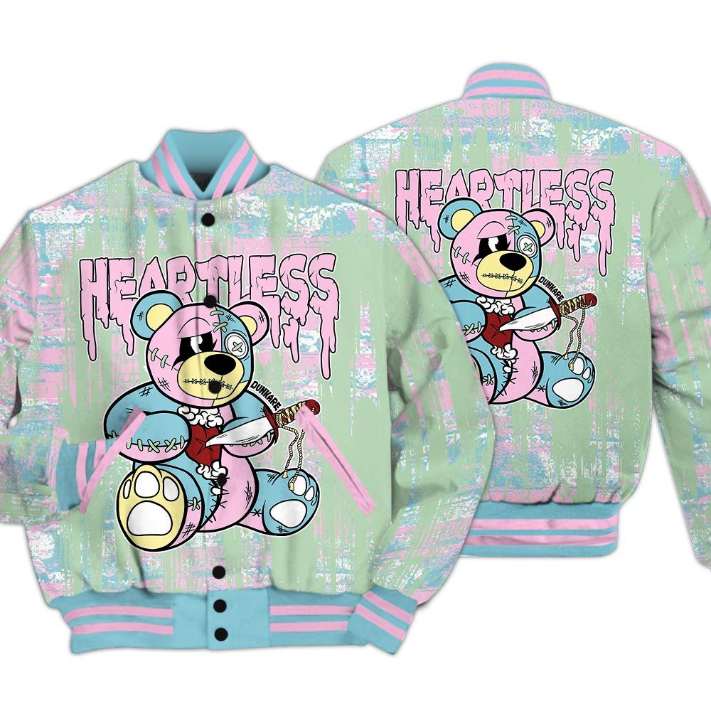 Varsity Jacket To Match SB Dunk Low Visty - Heartless Bear Glitch Art Varsity Jacket Unisex