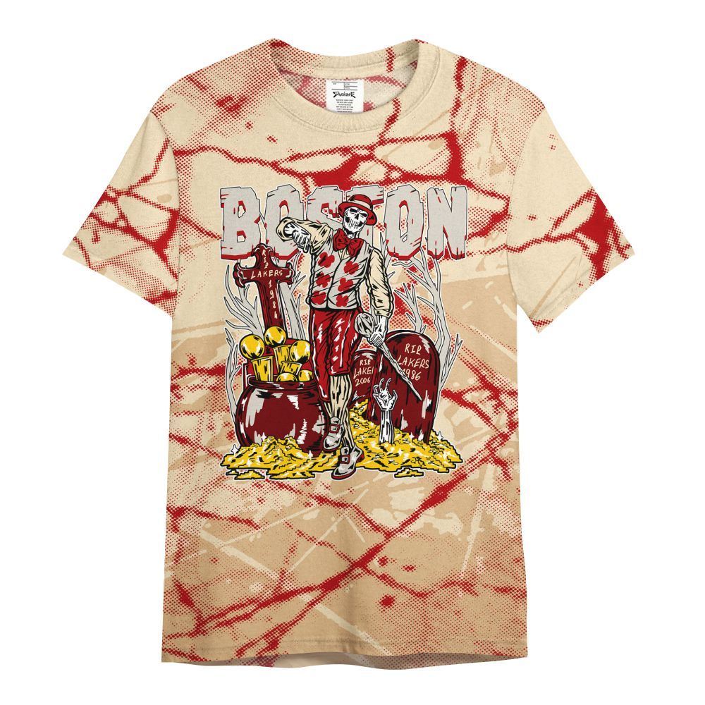 Shirt To Match Dunk Low Strawberry Waffle - Goldrush Skeleton Profound All Over Print