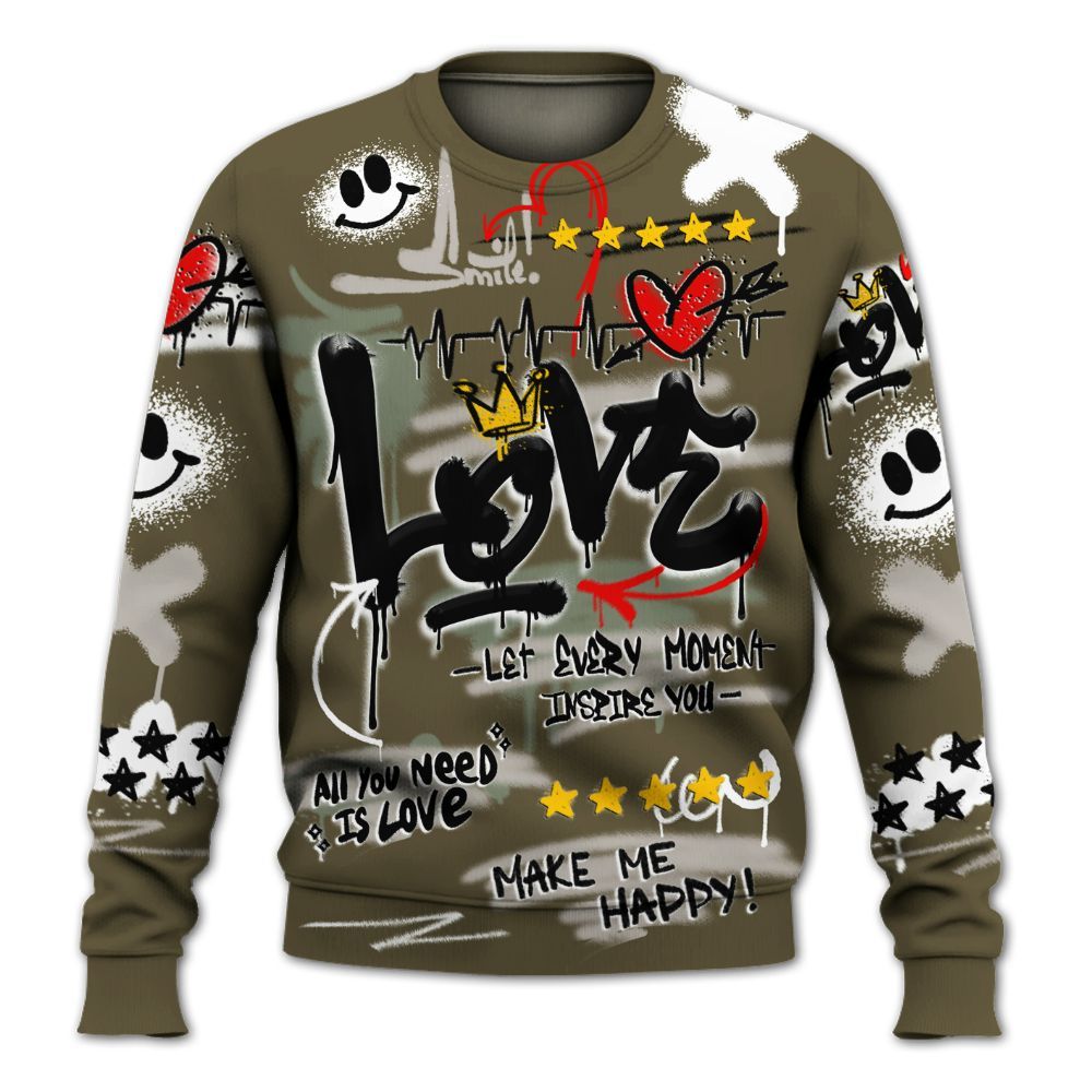 Dunkare Dunk Low Year Of The Snake Shirt, Happy Love Beats Graffiti Streetwear All Over Print Unisex Sweatshirt