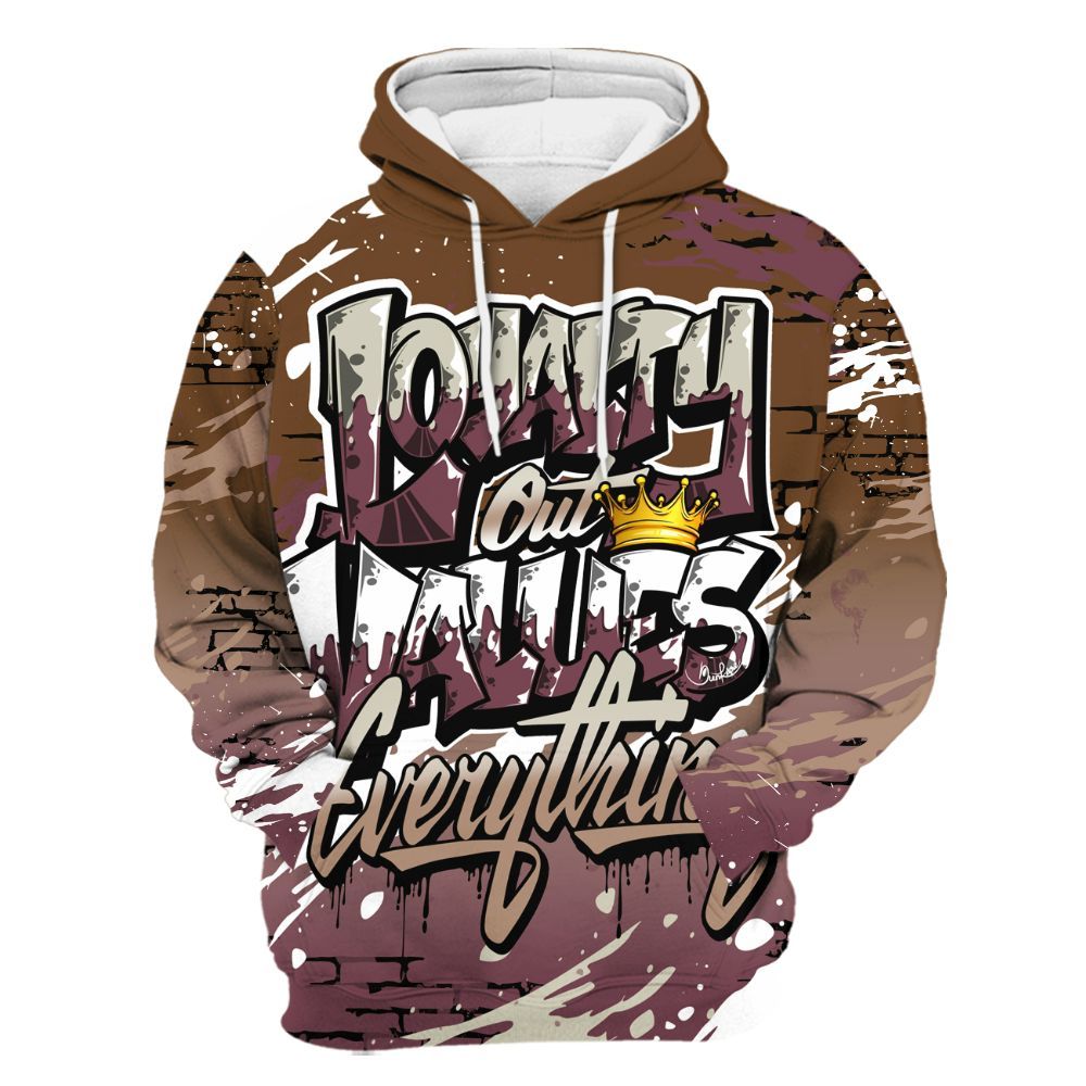 Hoodie To Match Archaeo Brown 3s - Values Of Loyalty Drip All Over Print