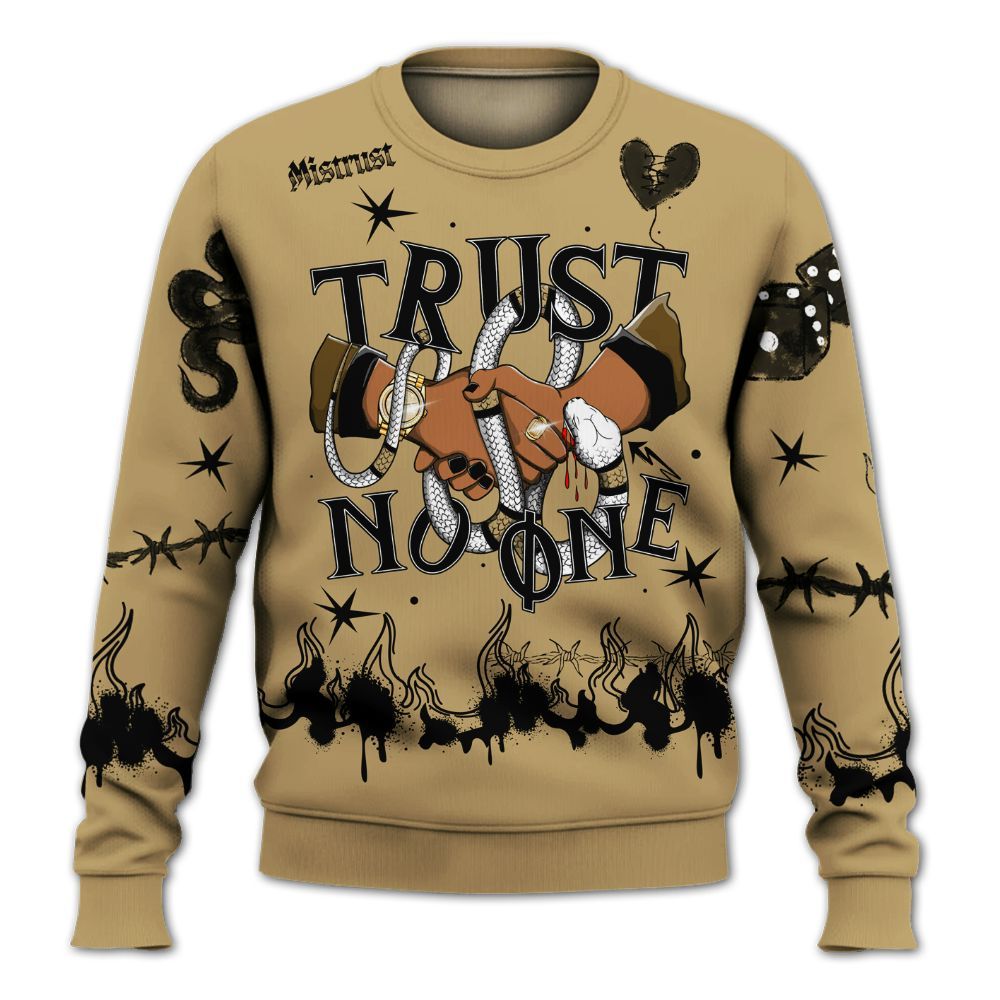 Sweatshirt To Match Black LD 1000 - Trust No One Snake-Bite Doodle Crayon All Over Print