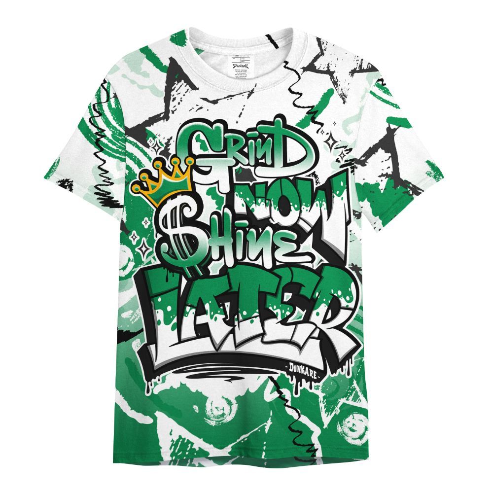 Shirt To Match Mid Lucky Green 1s - Grind Shine Later Drip All Over Print