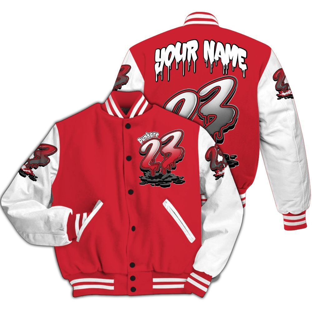 Varsity Jacket To Match Bunny 2025 8s - Custom Name 23 Drip All Over Print