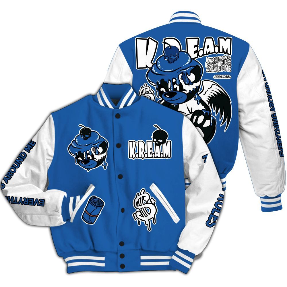 Varsity Jacket To Match Brave Blue 13s - Loot Bear All Over Print