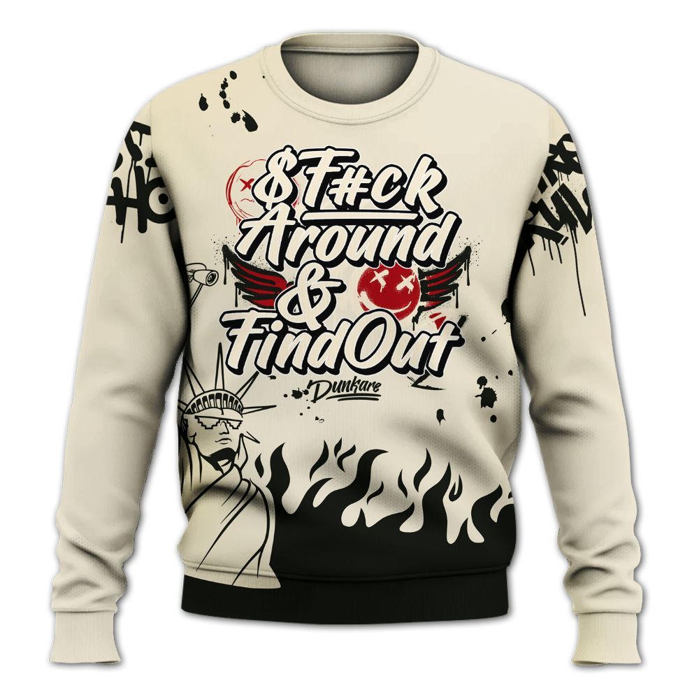 Sweatshirt To Match Retro Low OG Nitro 1s - Graphic Fck Around Find Out All Over Print
