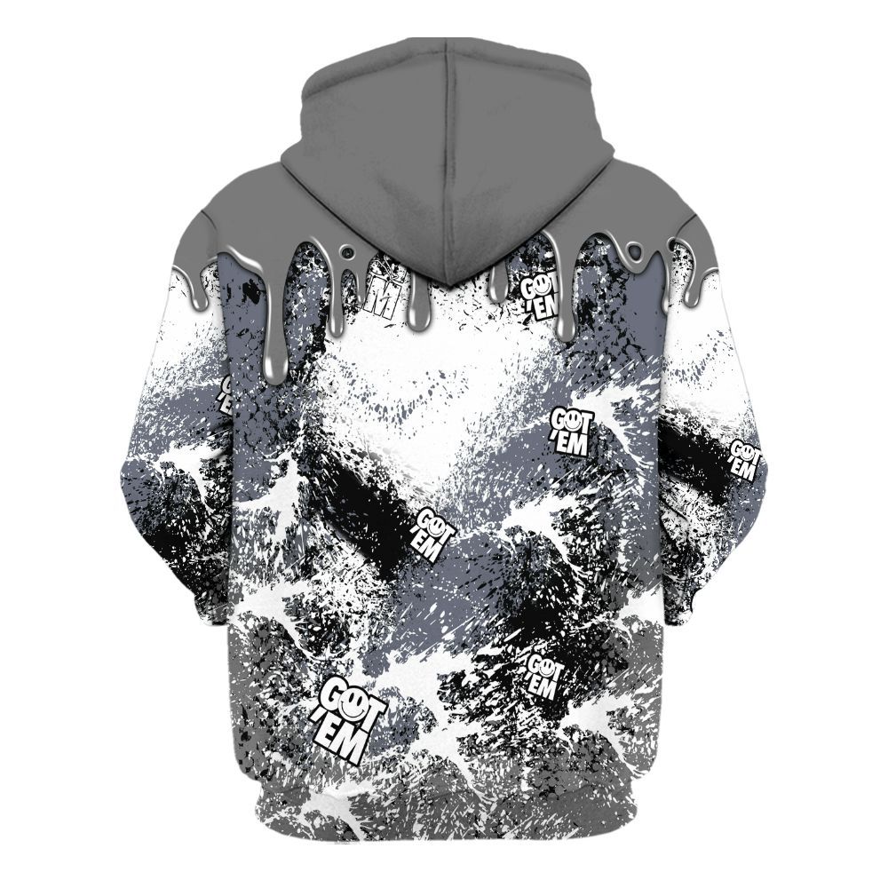 Hoodie To Match Cool Grey 6s - Dripping 23 Drip All Over Print