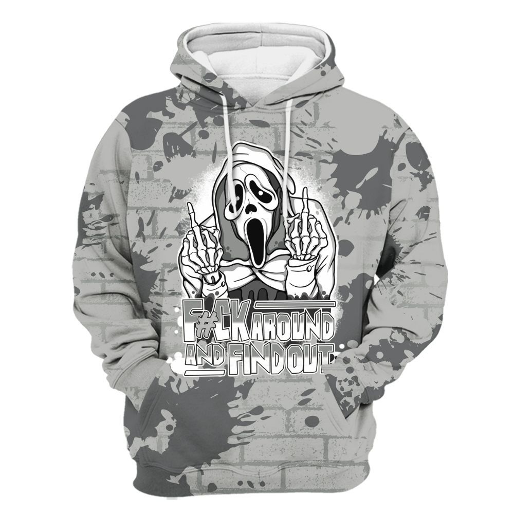 Hoodie To Match Retro Wet Cement 4s - F#CK And Find Out Graphic Halloween All Over Print