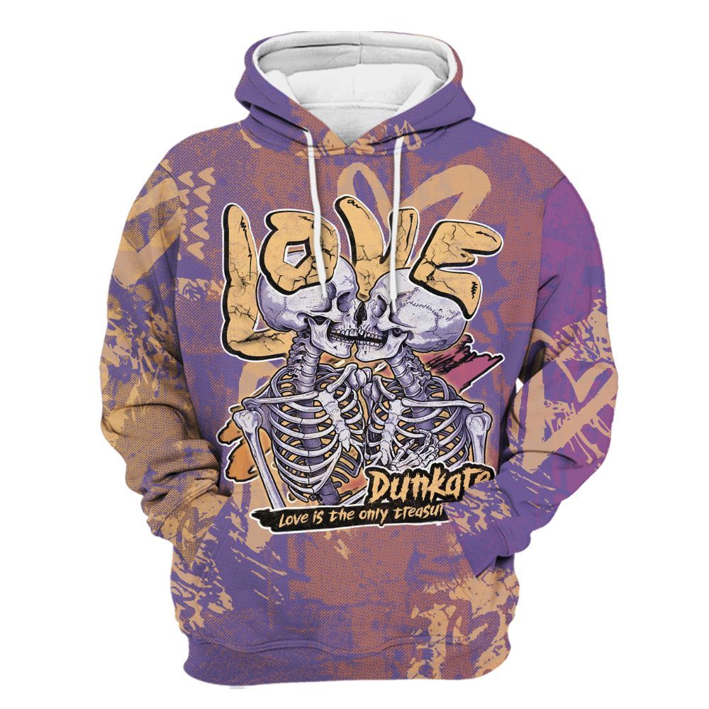 Hoodie To Match Book Sunset 1s - Skull Love All Over Print