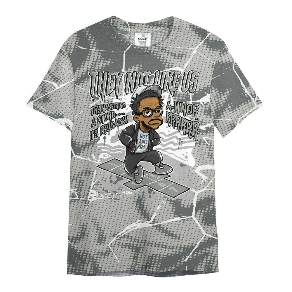 Shirt To Match Retro Wet Cement 4s - Hopscotch Dislike Us Graphic Crack All Over Print