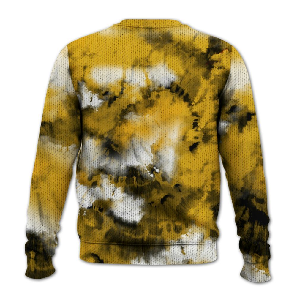 Knitted Sweater To Match Vivid Sulfur 4s - God Blessed Tie Dye