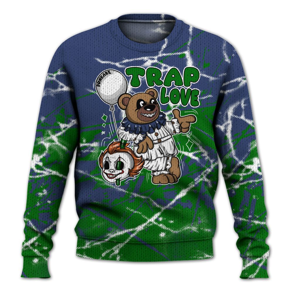 Knitted Sweater To Match Midnight Navy 13s - Trap Loves Bear Profound