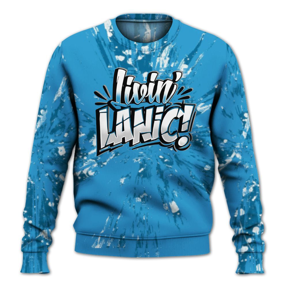 Sweatshirt To Match Powder Blue 9s - Living Large Graphic Luxury All Over Print