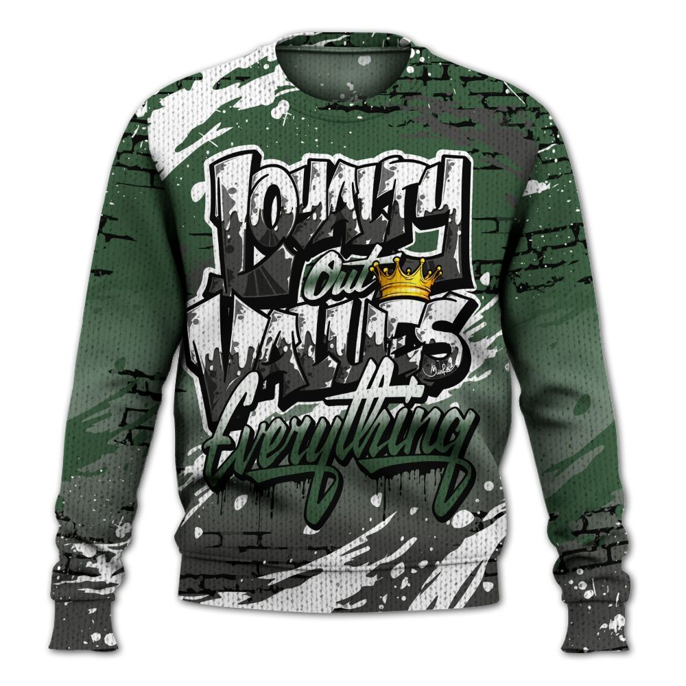 Knitted Sweater To Match Dunk Low Skateboards Black - Values Of Loyalty Drip