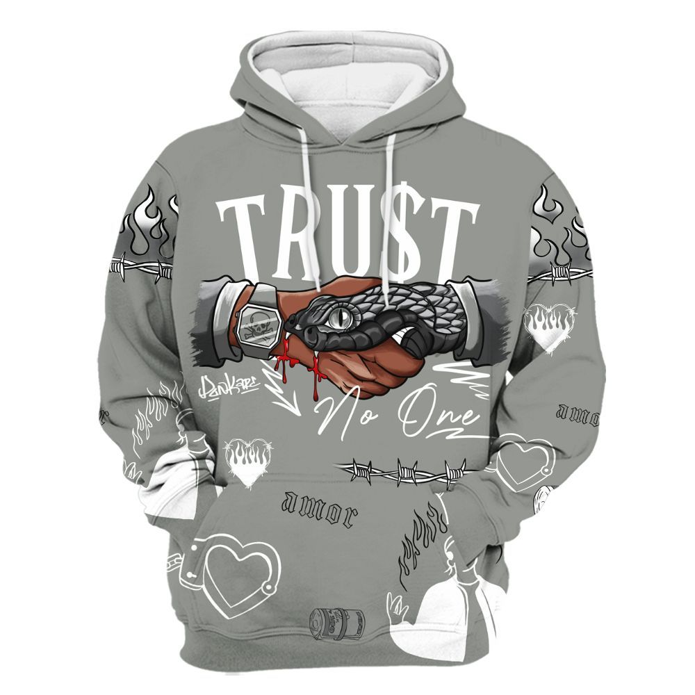 Hoodie To Match Paris Cement Grey 4s Varsity Jacket, Snake Trust No One All Over Print