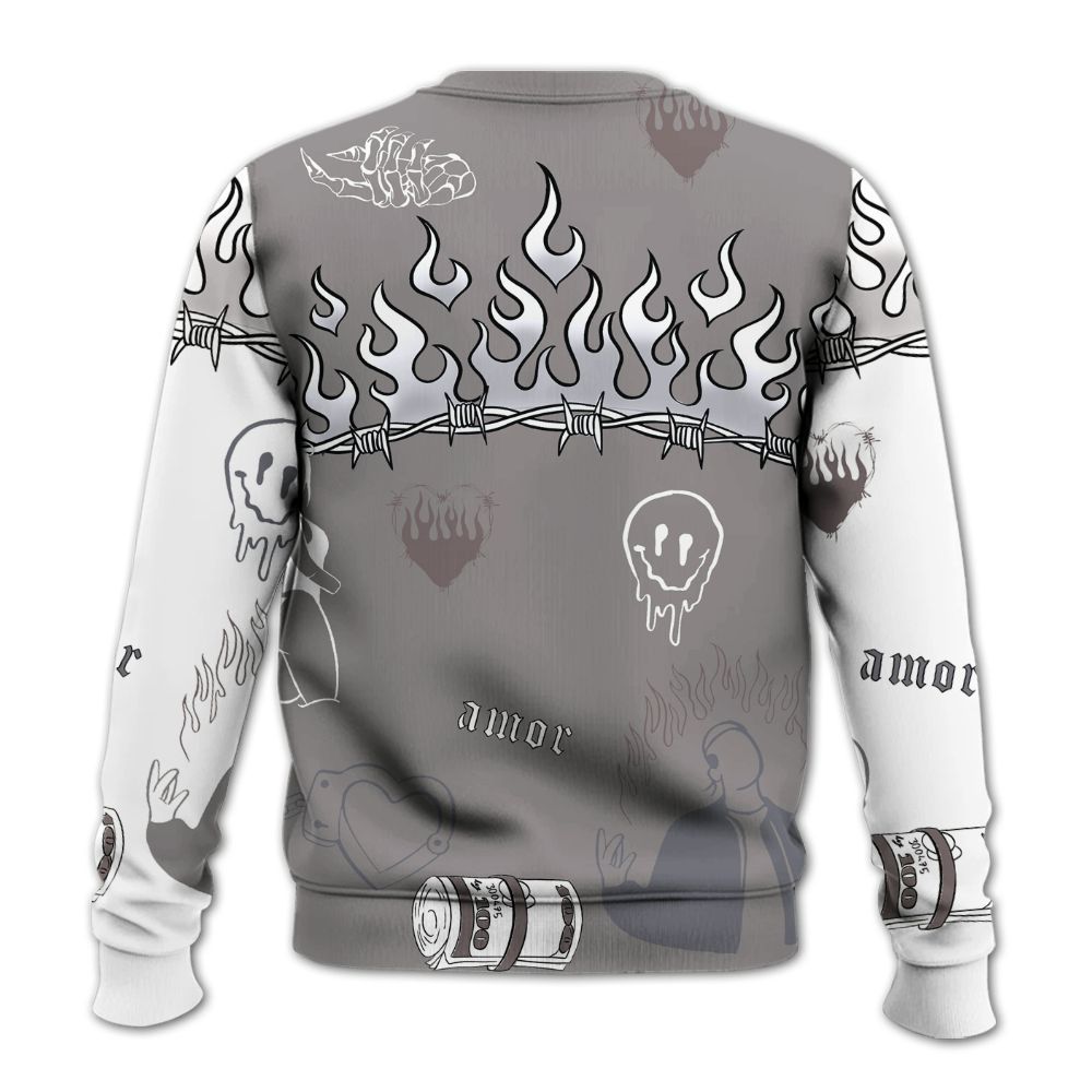 Sweatshirt To Match Cool Grey 11s - Snake Trust No One All Over Print