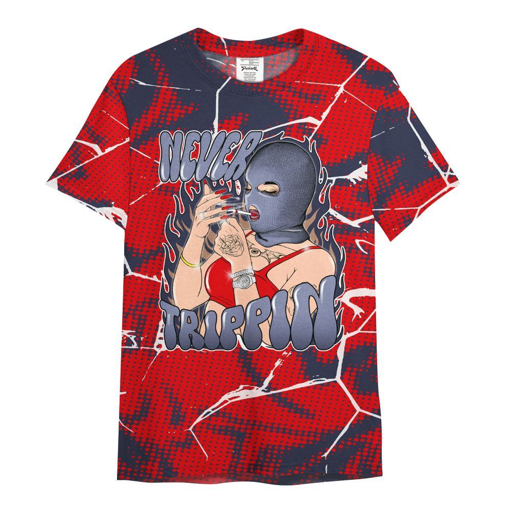Shirt To Match Low OG Howard Bison 1s - Ne'er Trippin' Unique Crack All Over Print