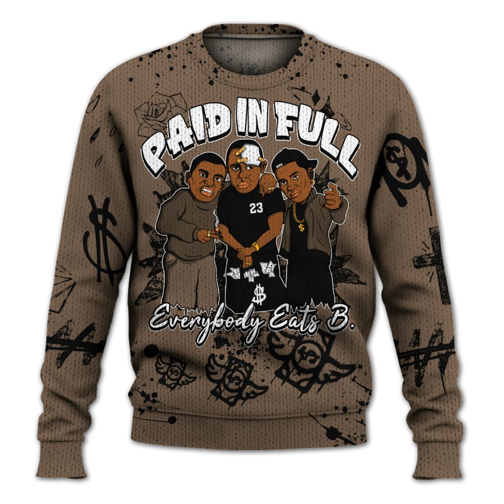 Knitted Sweater To Match Dark Mocha Jack - Everybody Paid In Full Crayon