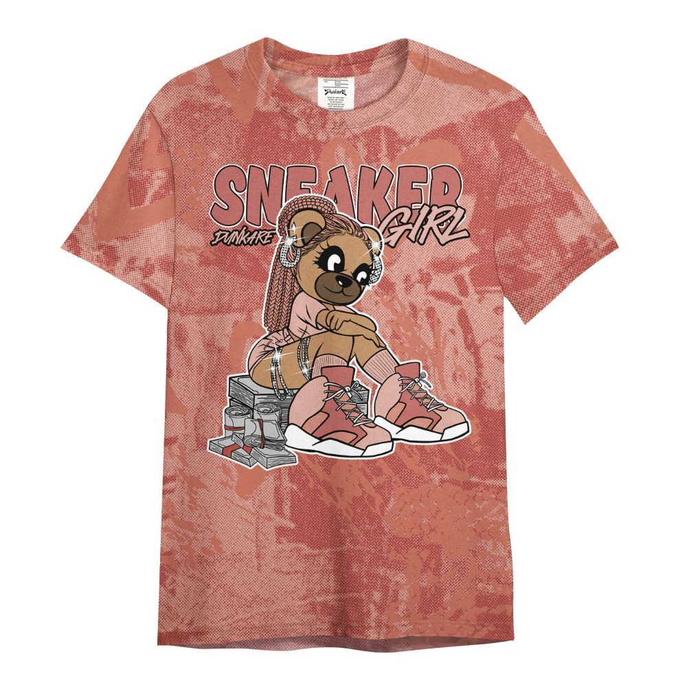 Shirt To Match Dune Red 13s - Sneaker Girl Bear Heart Grunge All Over Print
