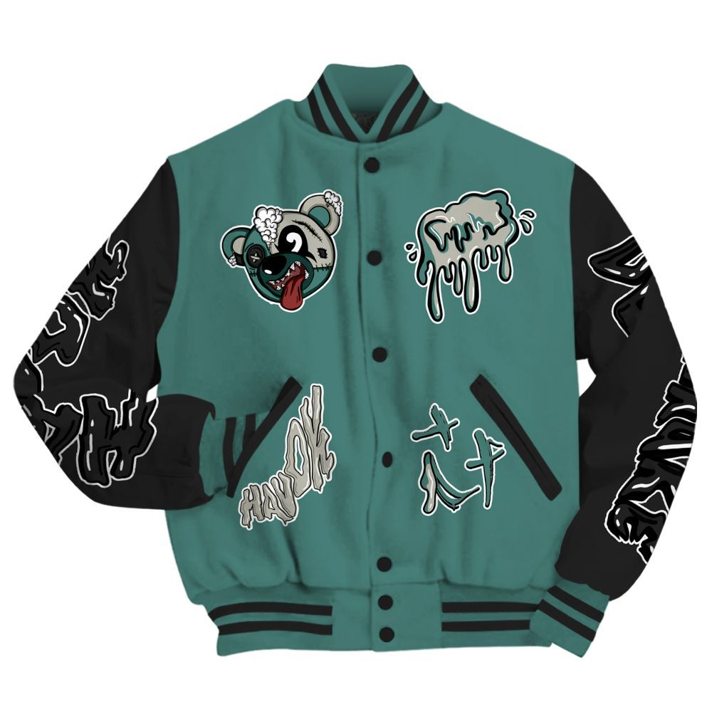 Varsity Jacket To Match Grandma's Driveway 4s - Havok Bear All Over Print