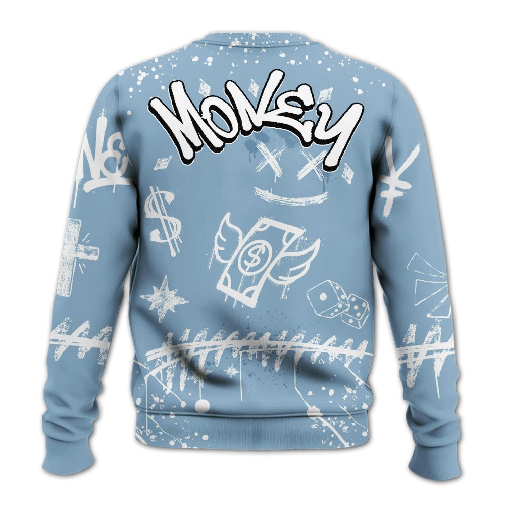 Sweatshirt To Match High University Blue 1s - Everybody Paid In Full Crayon All Over Print