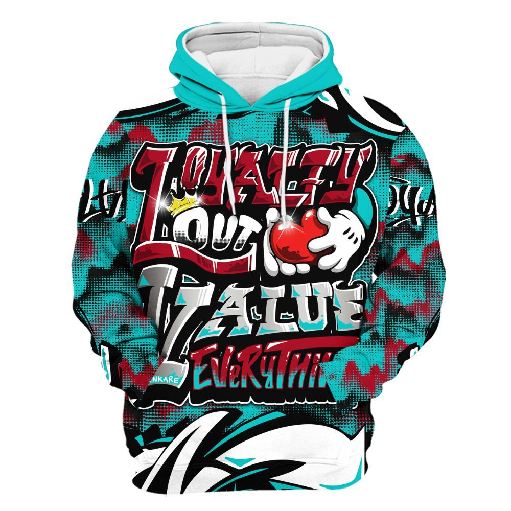 Hoodie To Match Air Griffey Max 1 Freshwater - Loyalty Out Value Graffiti All Over Print