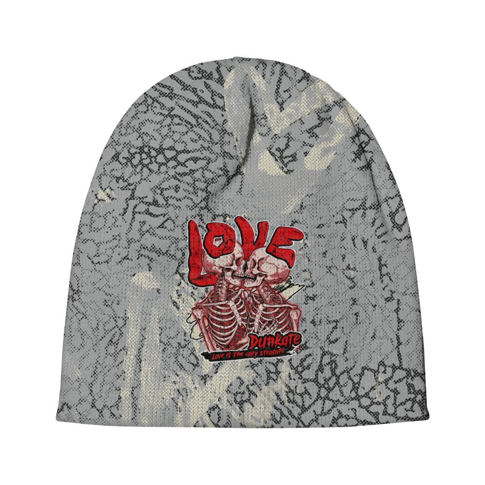 Dunkare Cement Grey 3s Hat - Skull Love Beanie Hat