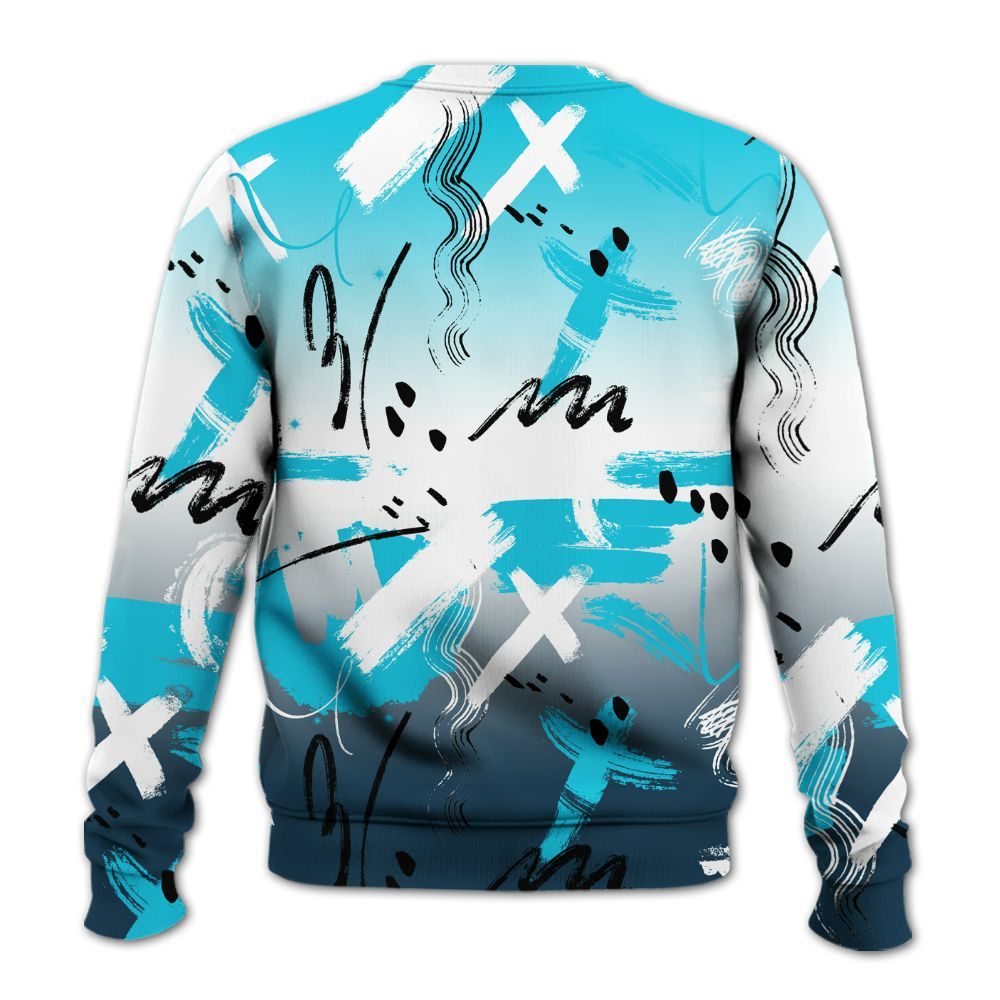 Sweatshirt To Match Air Navy Baltic Blue - Money Hustle Grind Pray All Over Print