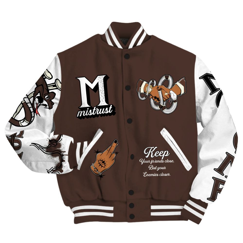 Varsity Jacket To Match SoleFly Cafecito 12s - Trust No One Snake-Bite Street Style All Over Print