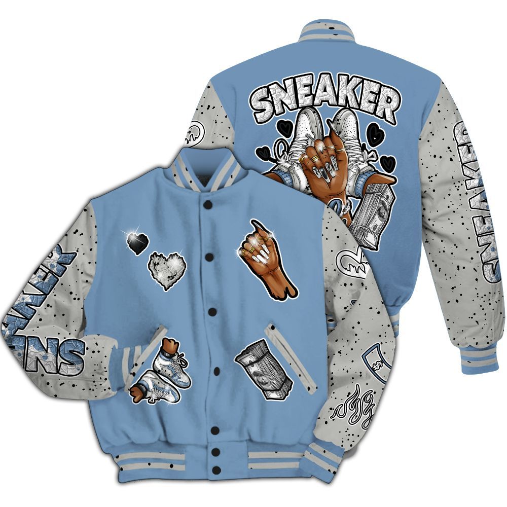 Varsity Jacket To Match University Blue 4s - Sneakerz Girlz All Over Print