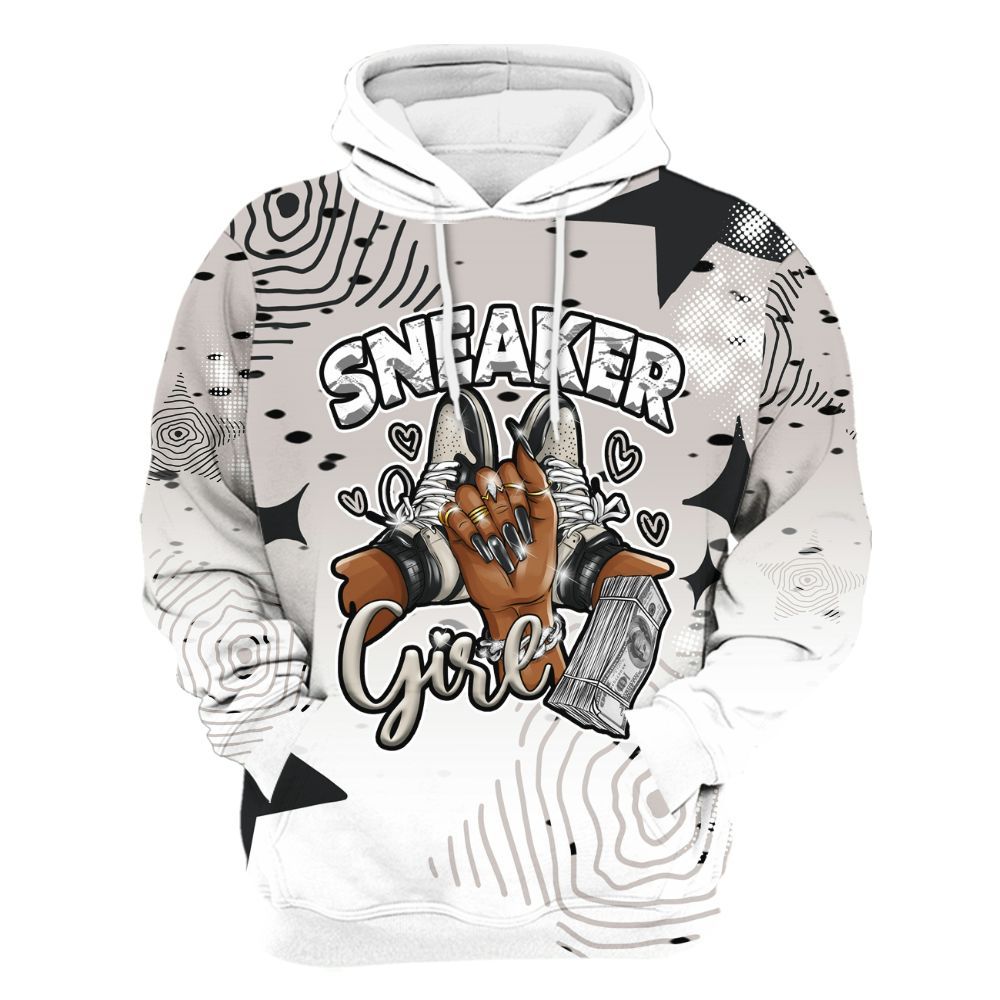 Hoodie To Match Retro Reverse Metallic 5s - Sneakerz Girlz Unique Starz All Over Print