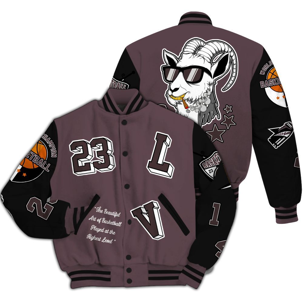 Varsity Jacket To Match AMM Black 3s - The GOAT Got Em Streetwear All Over Print