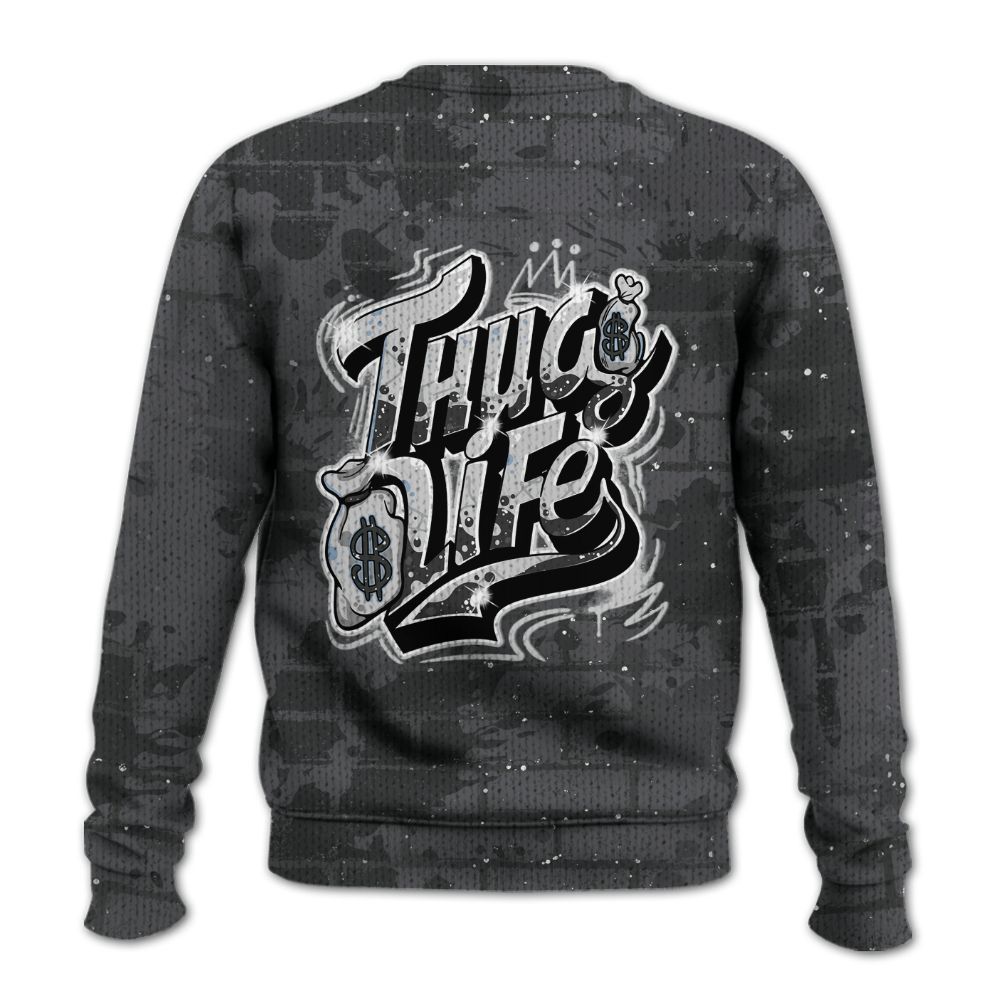 Knitted Sweater To Match Reverse Oreo 6s - Free Thug Living Graphic Brick Art