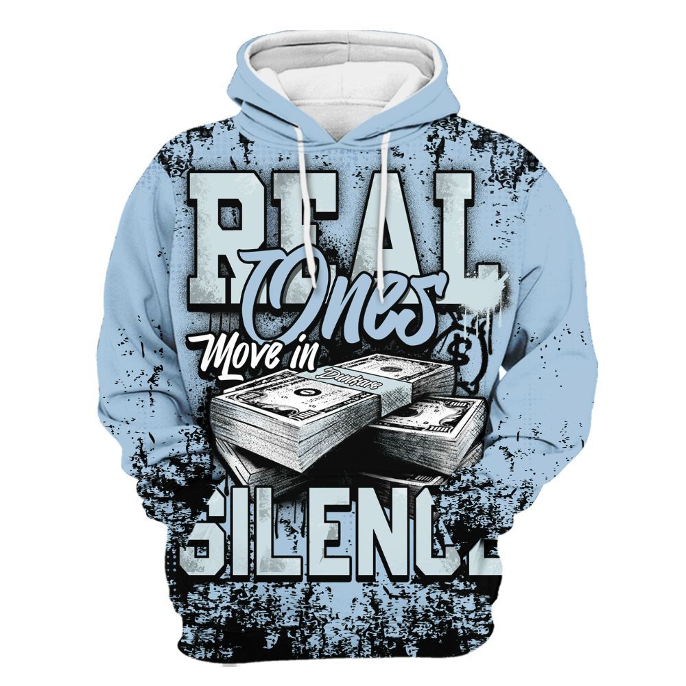 Hoodie To Match Forget Me Not 4s - Move In Silence Money Street Retro All Over Print