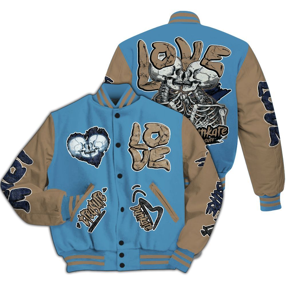Varsity Jacket To Match Air Force 1 Stash - Skull Bear All Over Print