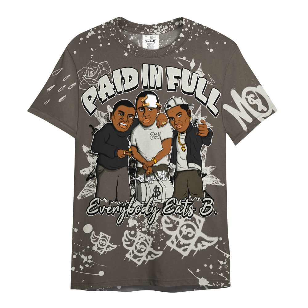 Shirt To Match Cave Stone 4s - Everybody Paid In Full Crayon All Over Print