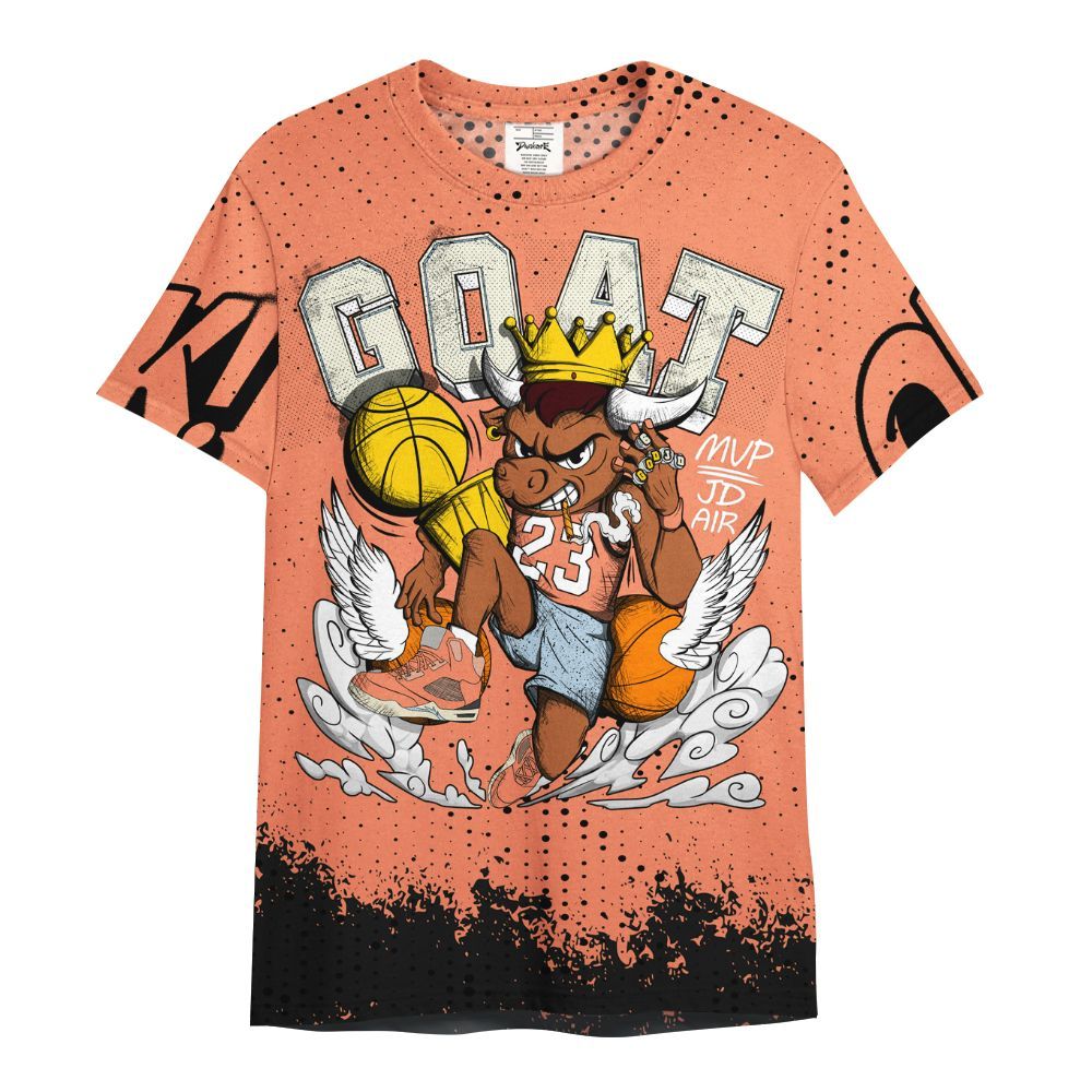 Shirt To Match DJ Khaled Crimson Bliss 5s - FlightMan Number 23 G.O.A.T All Over Print