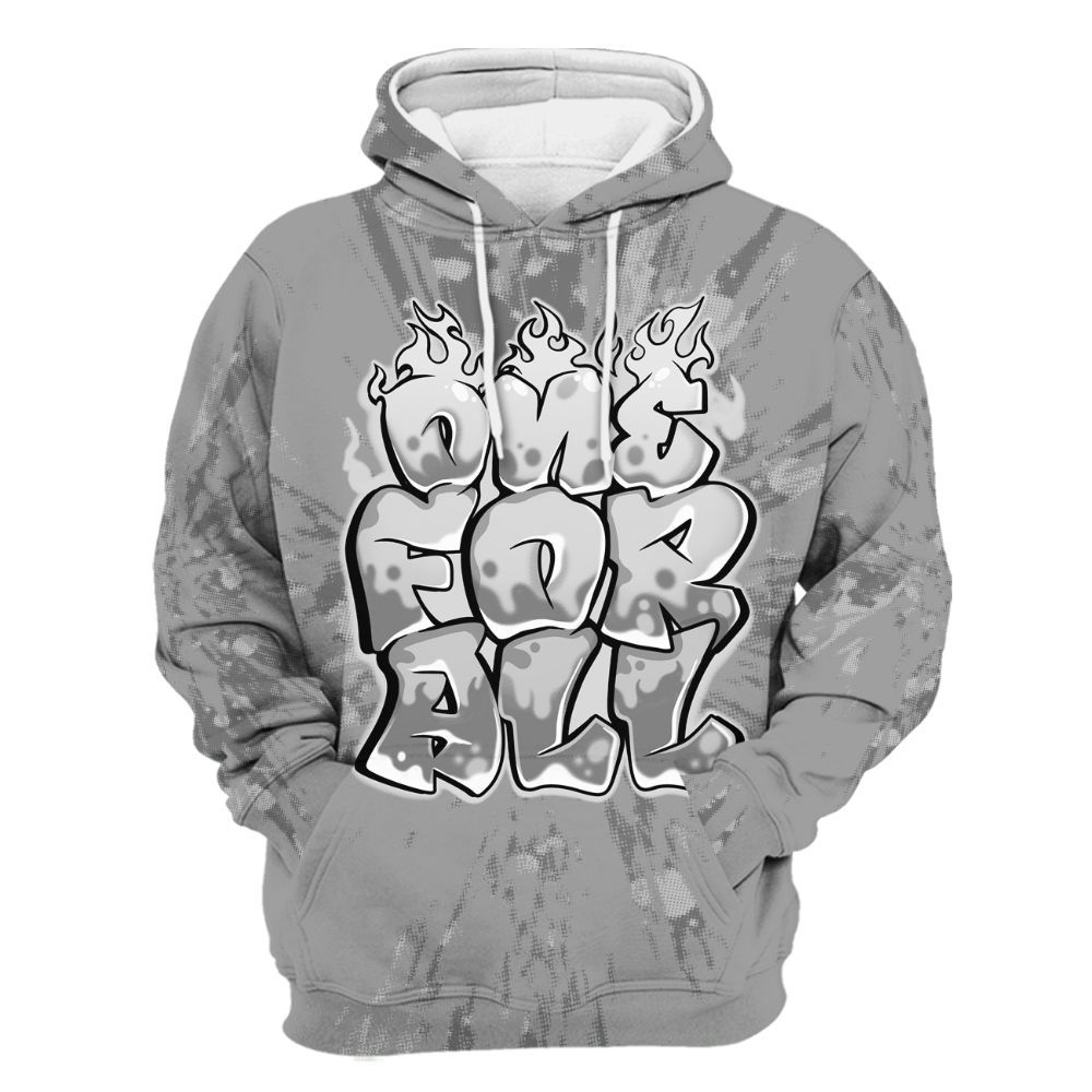 Hoodie To Match Black Wolf Grey 12s - Ones For All Graphic Luxury All Over Print