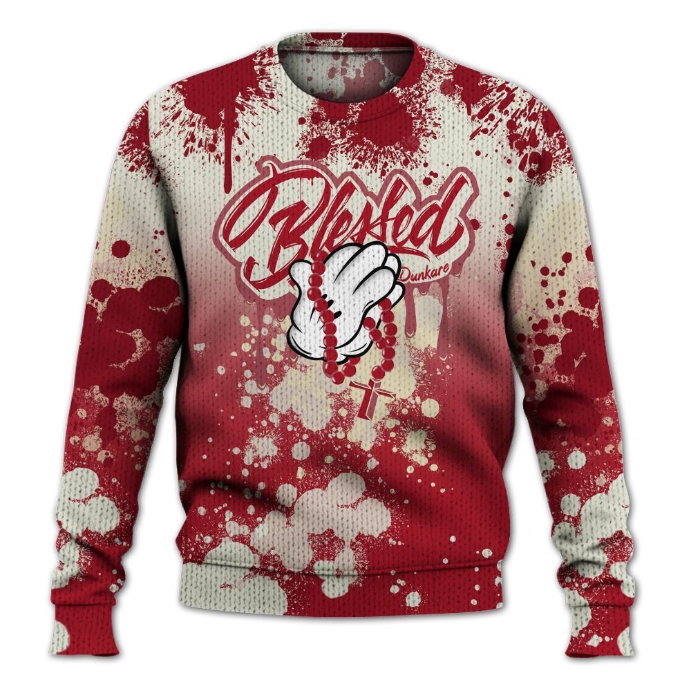 Knitted Sweater To Match 2025 High OG Cinnabar 1s - God Blessed Ink Drip