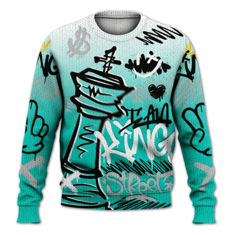 Knitted Sweater To Match Air Max 95 Dark Tiffany - Street King Chess Streetwear