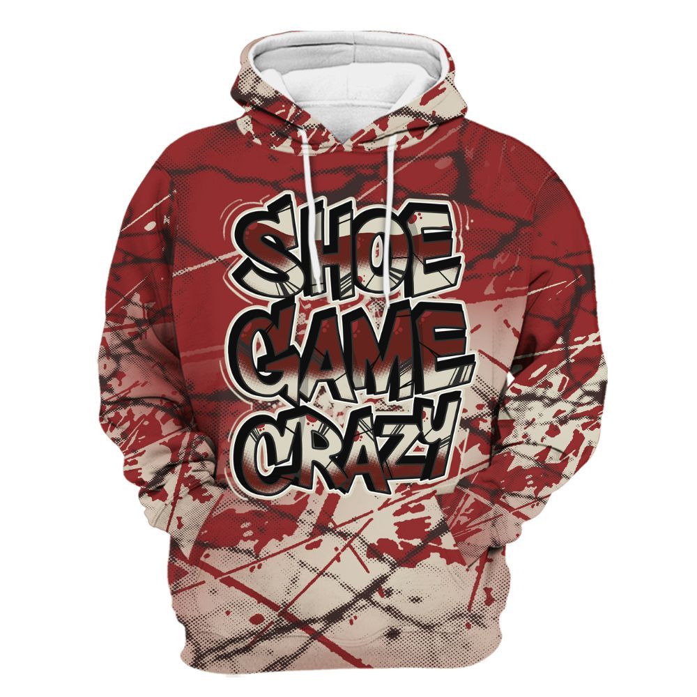 Hoodie To Match High 85 Bred 1s - Shoe Game Crazy Graphic All Over Print