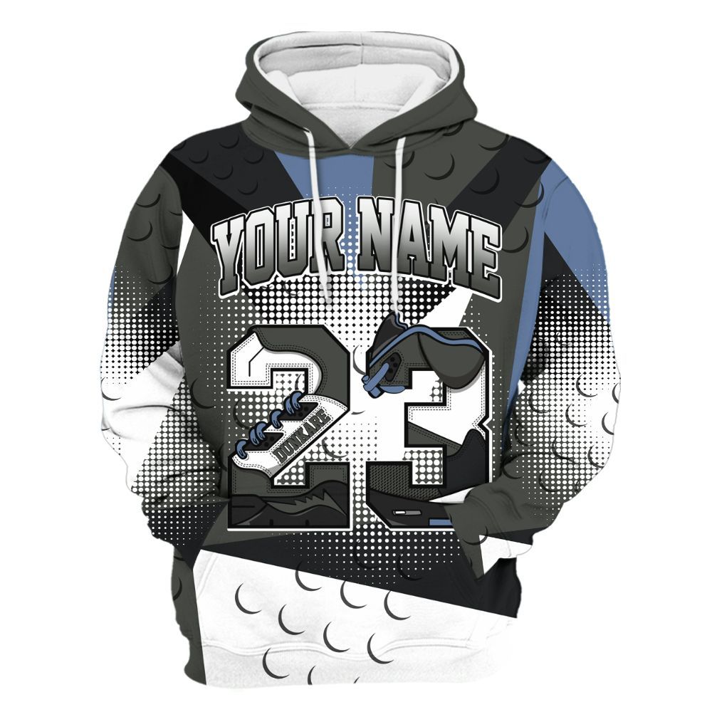 Hoodie To Match Mid Space Jam 1s - Poly Custom Name Number 23 5s All Over Print
