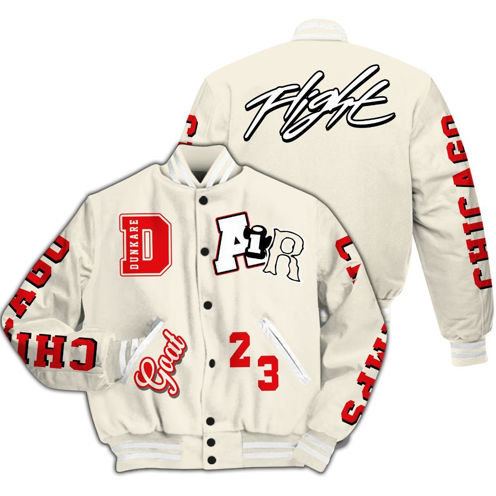 Varsity Jacket To Match Low OG Sail 1s - AIR Number 23 GOAT All Over Print