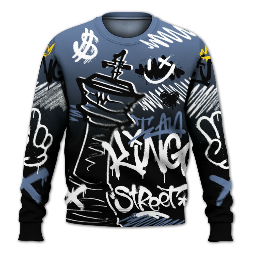 Sweatshirt To Match Mid Space Jam 1s - Street King Chess Streetwear All Over Print