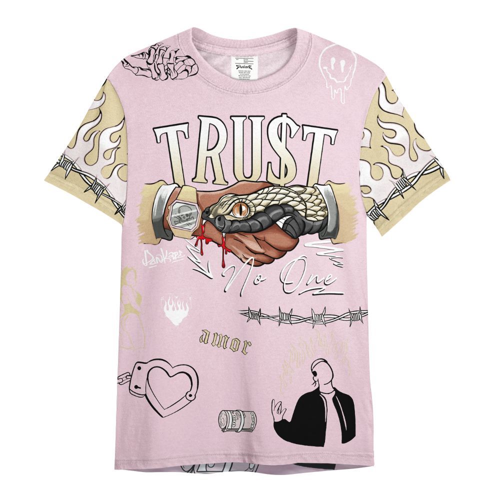 Shirt To Match Denim Iced Carmine 4s - Snake Trust No One All Over Print