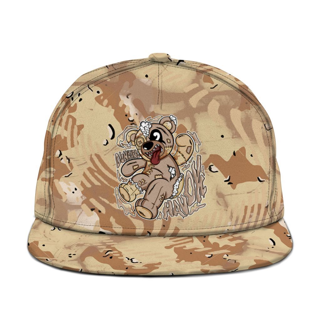 Snapback To Match Desert Camo 3s - Havok Bear Graphic